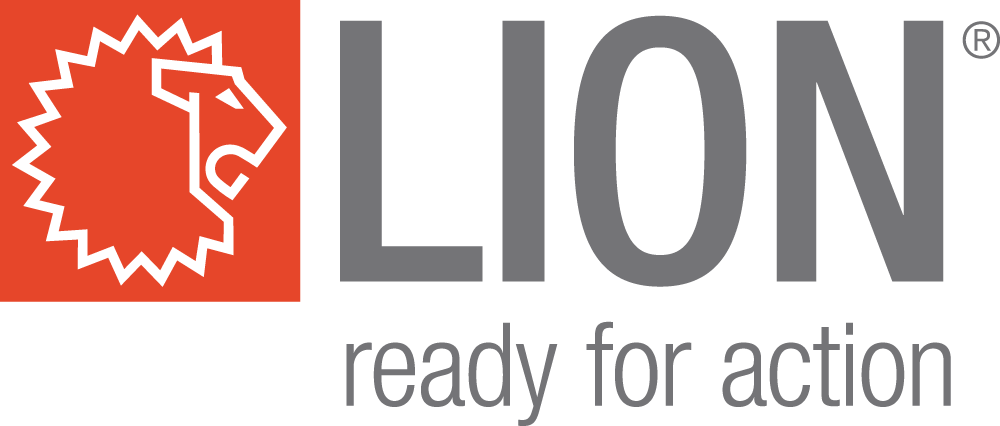 LION Corporate Logo_tagline_red stamp_grey